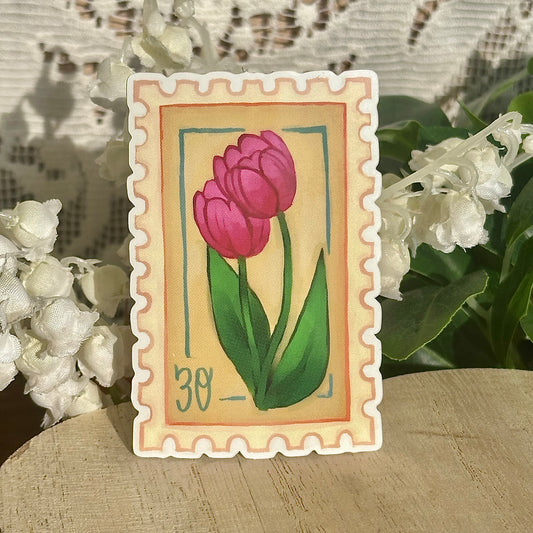 tulip stamp sticker